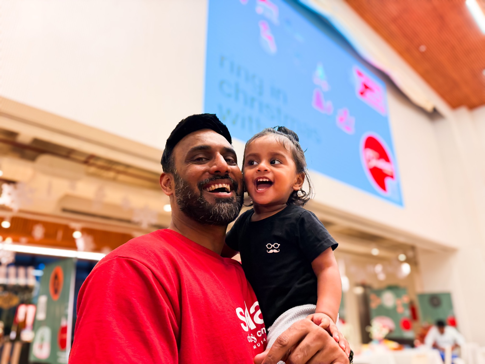 A dad and his little one at Selah, Mumbai